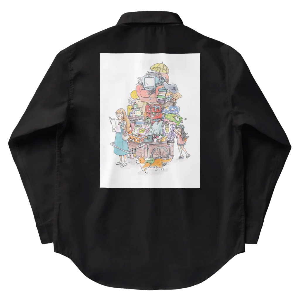 かわいみなショップの魔女の引っ越し Work Shirt