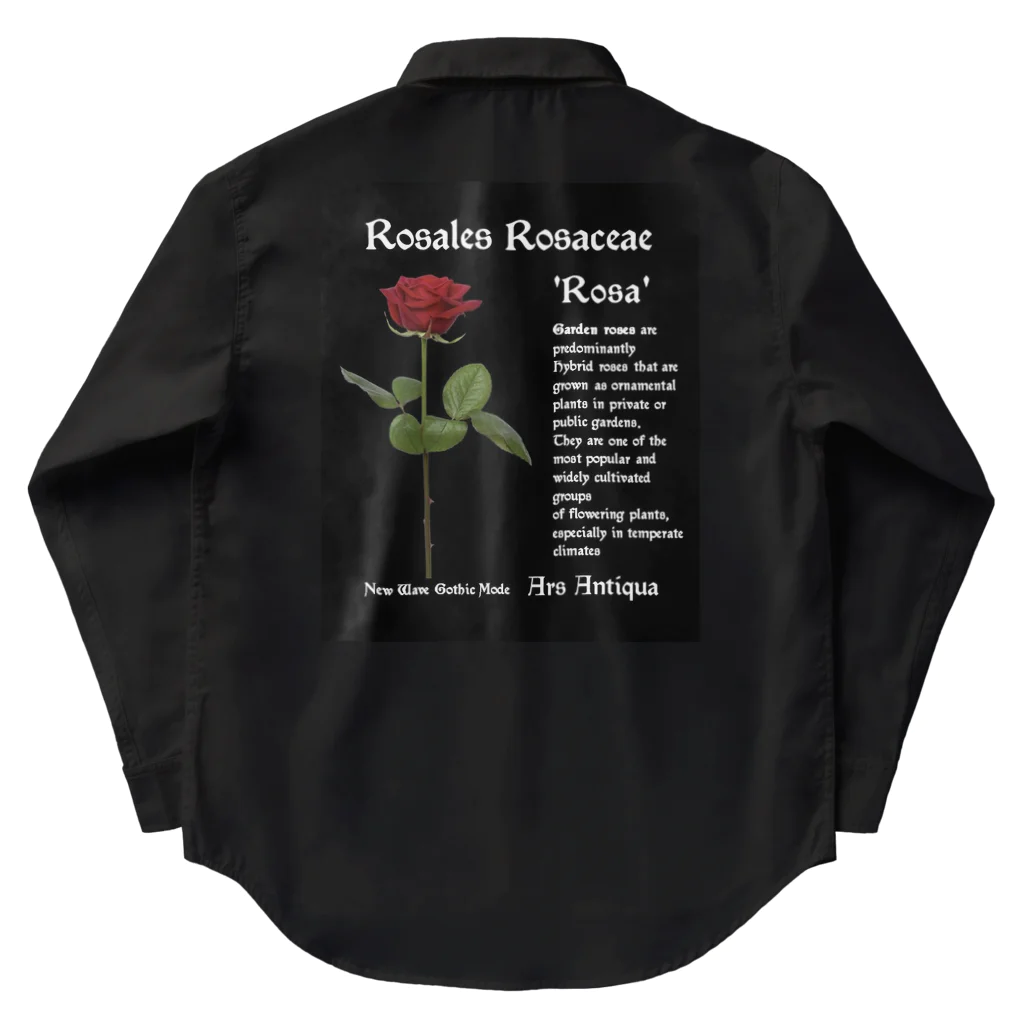 Ars Antiquaの背面プリント Rosales Rosaceae 'Rosa' 2 Work Shirt
