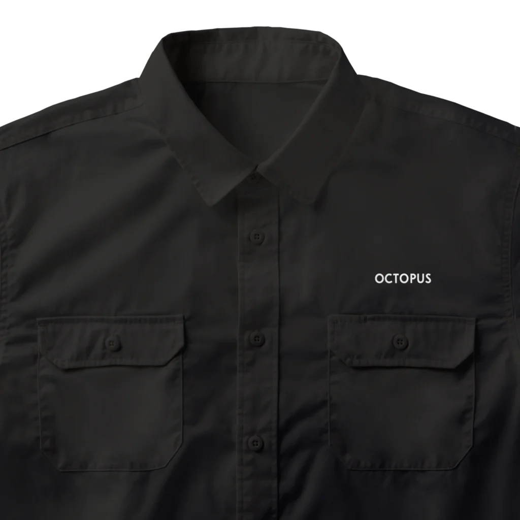 P≠Mの【曲線シリーズ_04】OCTOPUS_黒 Work Shirt