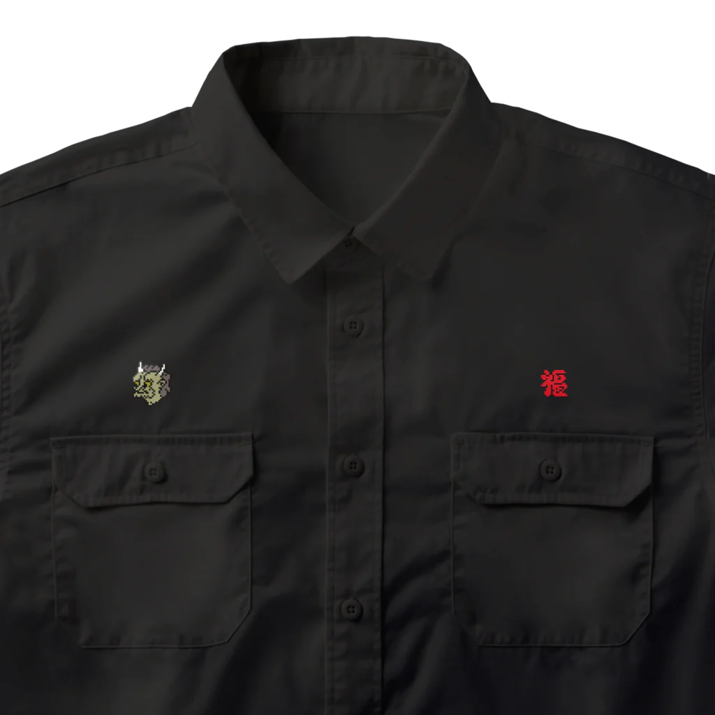 Hanto dotの閻魔大王のドット絵　左手 Work Shirt