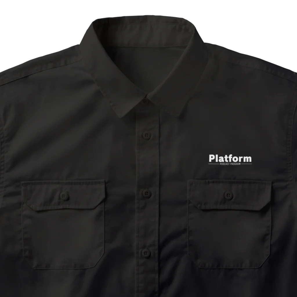 Platformers_iiのロゴ単体（白） Work Shirt