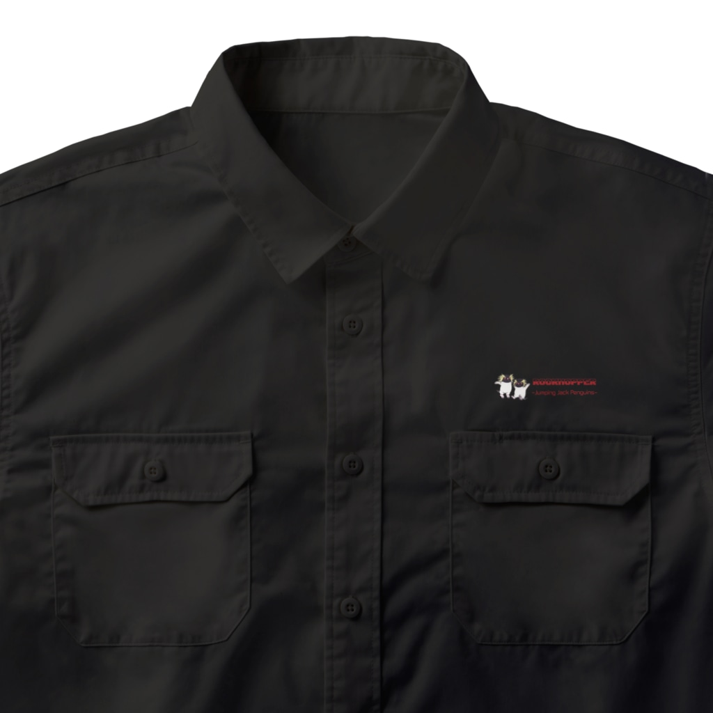 ヤママユ(ヤママユ・ペンギイナ)のふたごのイワトビペンギン(キタ) Work Shirt