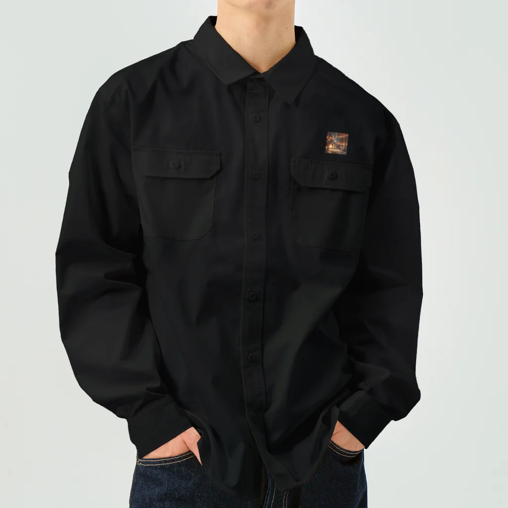 kaitaku1215の幻想部屋　暖炉 Work Shirt