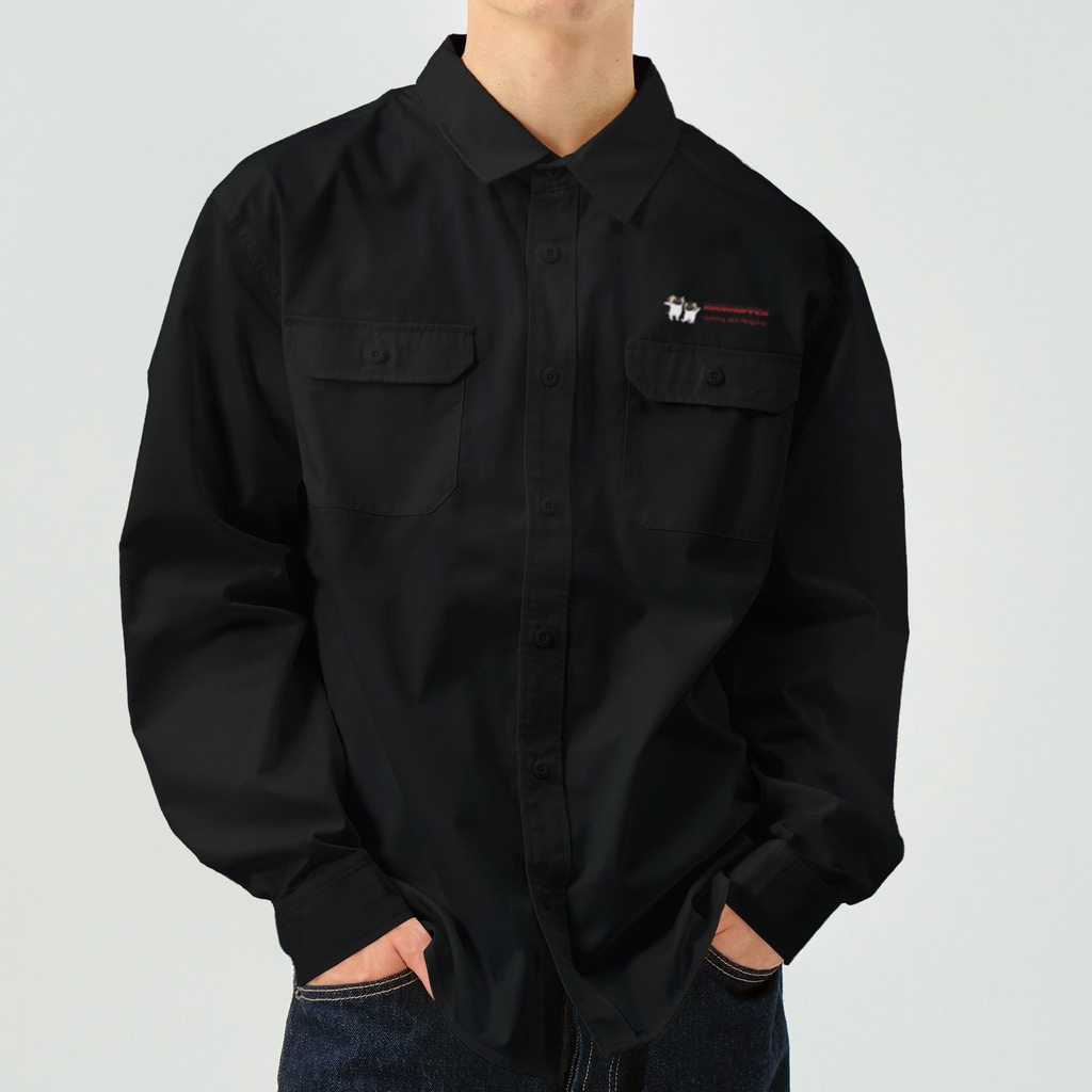 ヤママユ(ヤママユ・ペンギイナ)のふたごのイワトビペンギン(キタ) Work Shirt
