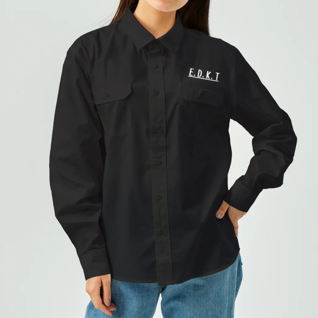 そのへんの黒猫のEDuKeTai black Work Shirt