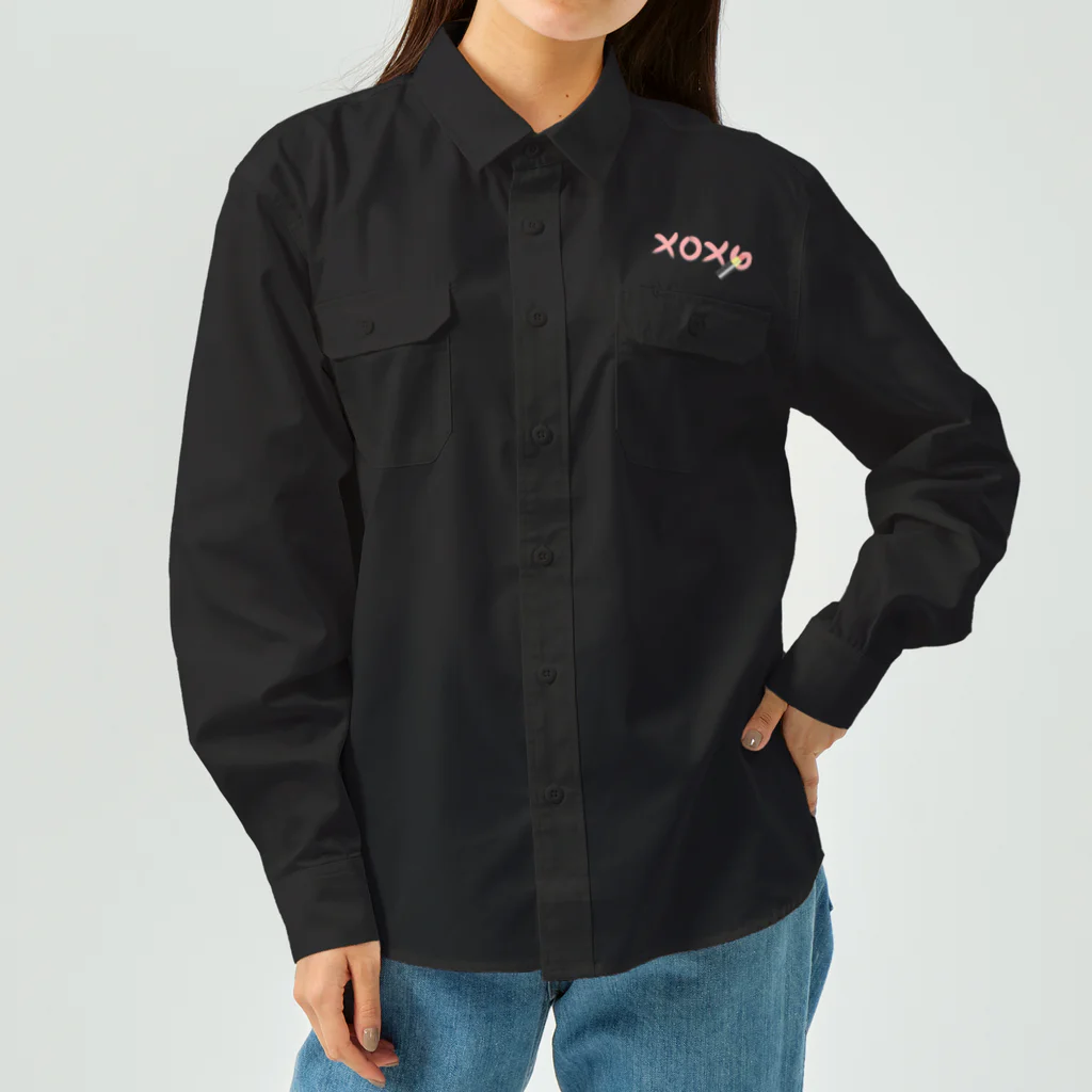 A33のワンポイント　xoxo Work Shirt