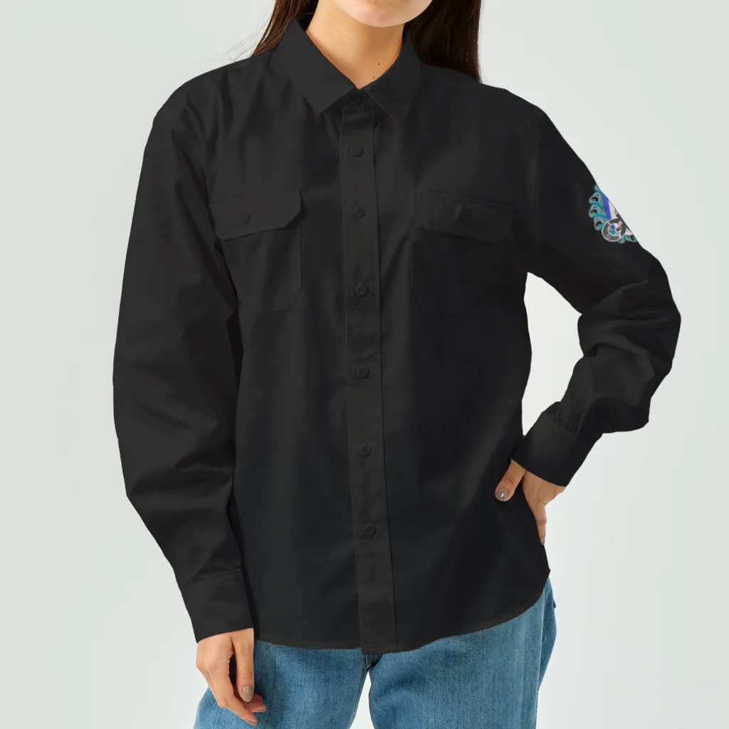 LalaHangeulのぎがばいと 鮫デザイン Work Shirt