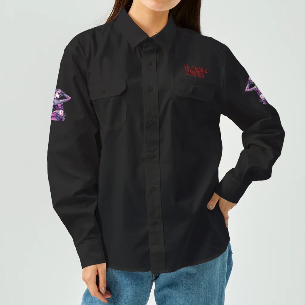 islandmoon13のパンクな女　御意見無用！ Work Shirt