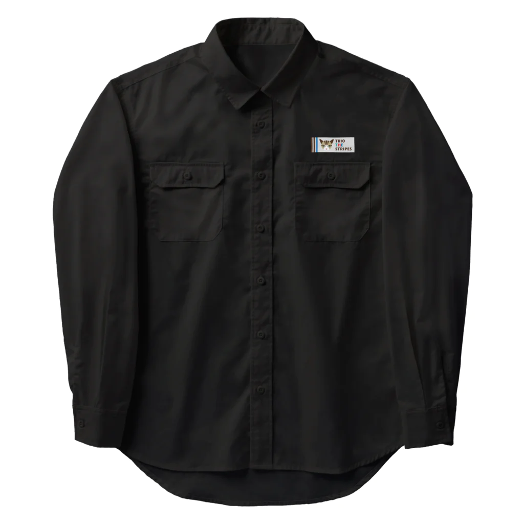 エダマメトイチのトリオ ザ ストライプ shimao-E 大 Work Shirt