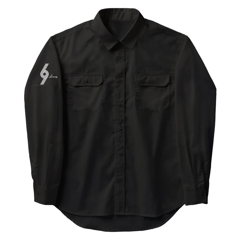 まみちょん【豆い洞】の69.STONES グッズ（白ロゴバージョン） Work Shirt