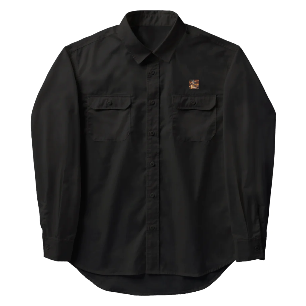 kaitaku1215の幻想部屋　暖炉 Work Shirt