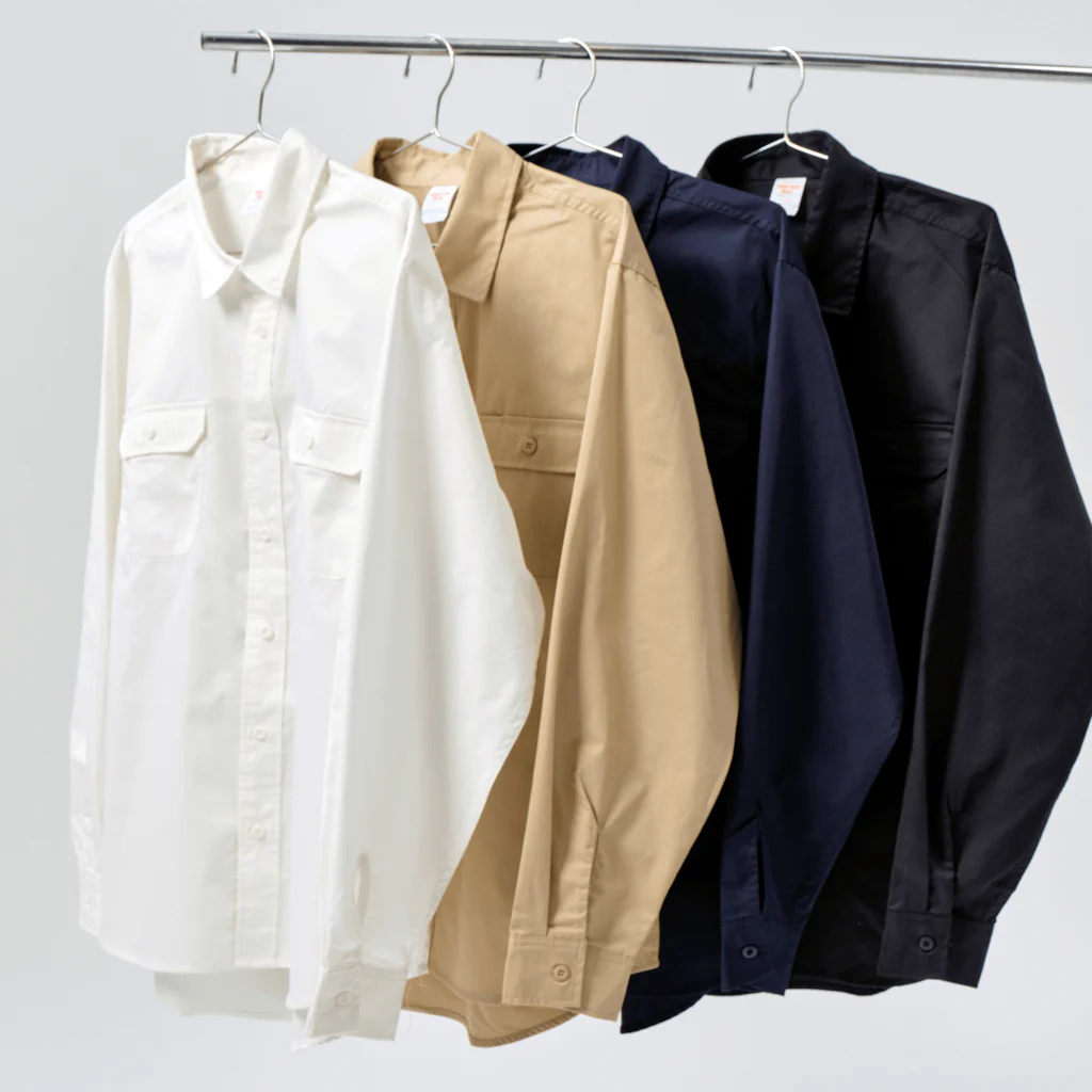 LalaHangeulのまなてぃ　バックプリント Work Shirt