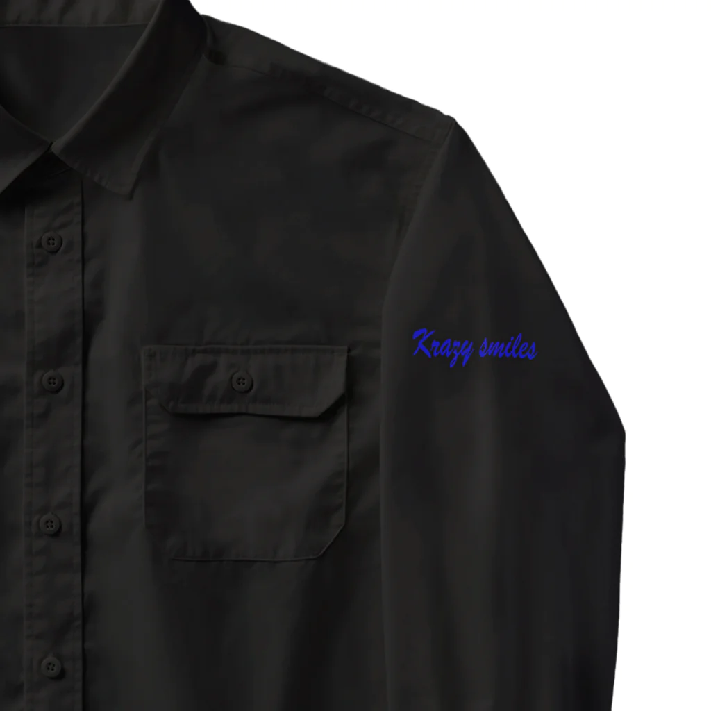 クレイジースマイルズ（公式）のクレスマロゴ青グッズ Work Shirt