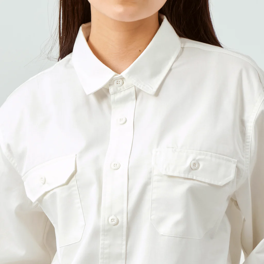 LalaHangeulのまなてぃ　バックプリント Work Shirt