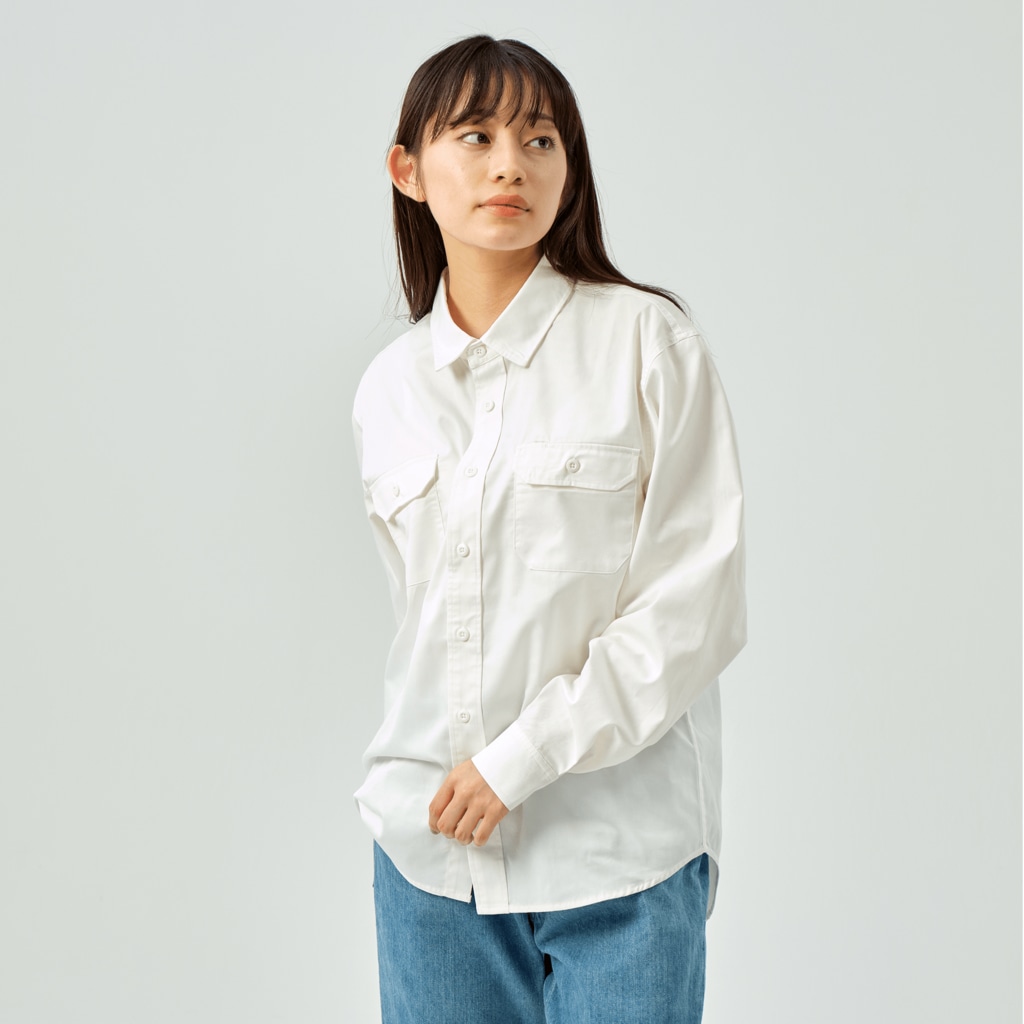 “すずめのおみせ” SUZURI店のJUST KEEP GOING Work Shirt
