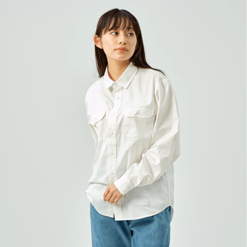 office SANGOLOWの南満州鉄道黒丸ロゴ Work Shirt