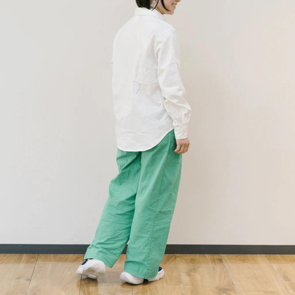 LalaHangeulのまなてぃ　バックプリント Work Shirt