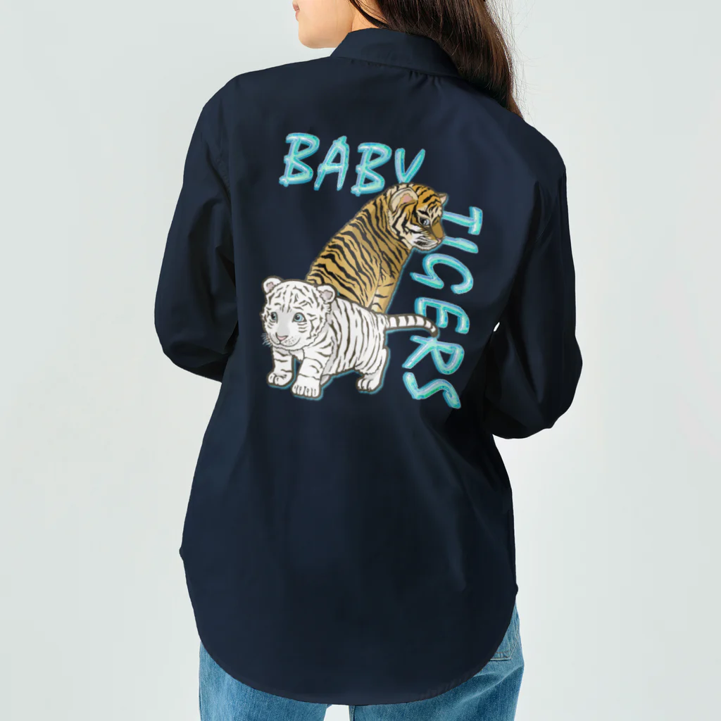 LalaHangeulのBABY TIGERS　バックプリント ワークシャツ