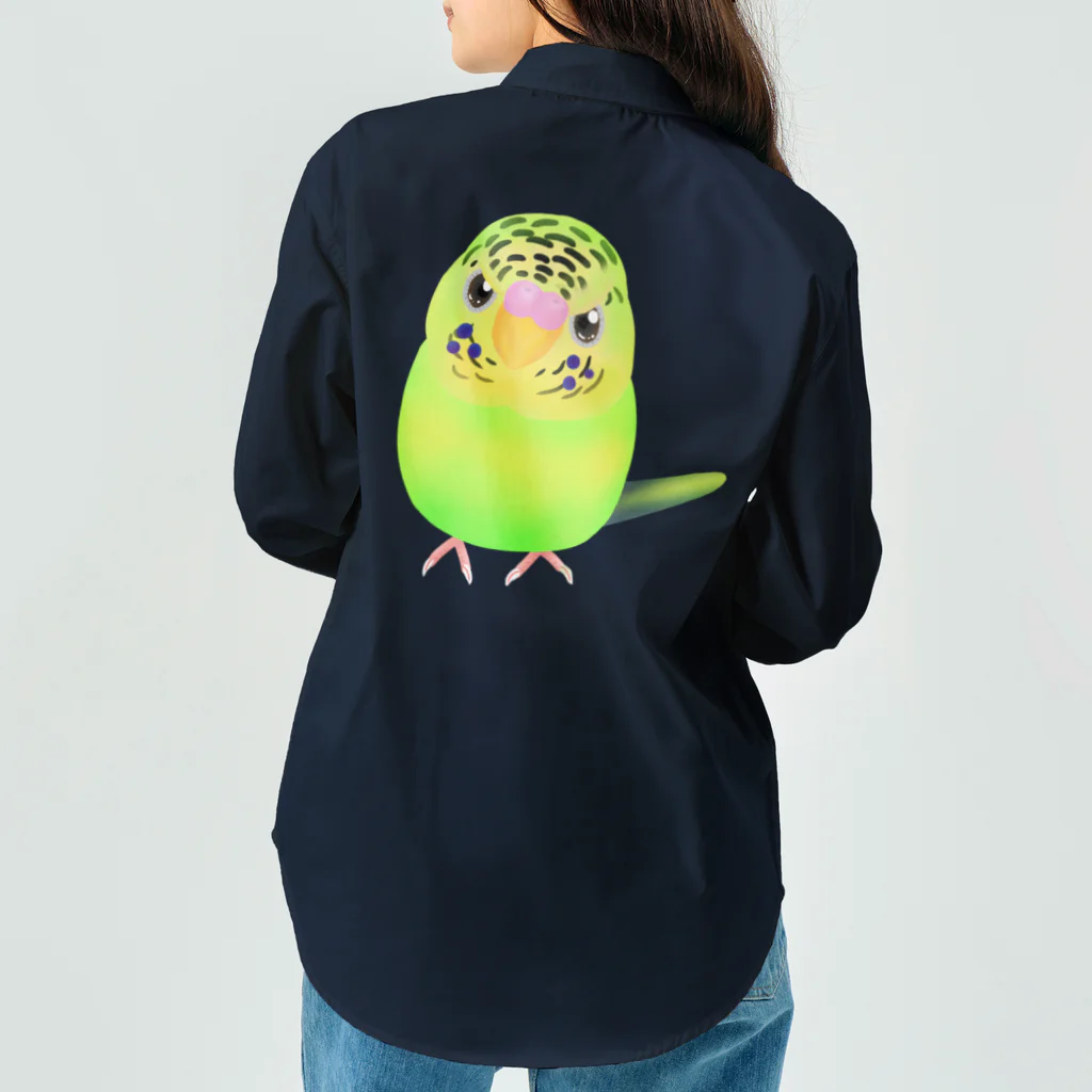 Lily bird（リリーバード）のうるうる黄緑ジャンボ① ワークシャツ