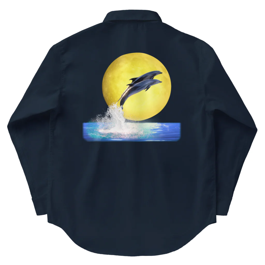 shikisai02sのdolphin jump _ full moon Work Shirt