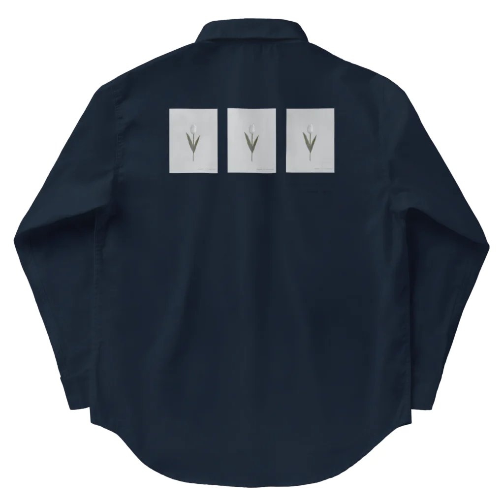 rilybiiのthree gray blue*** logo message Work Shirt