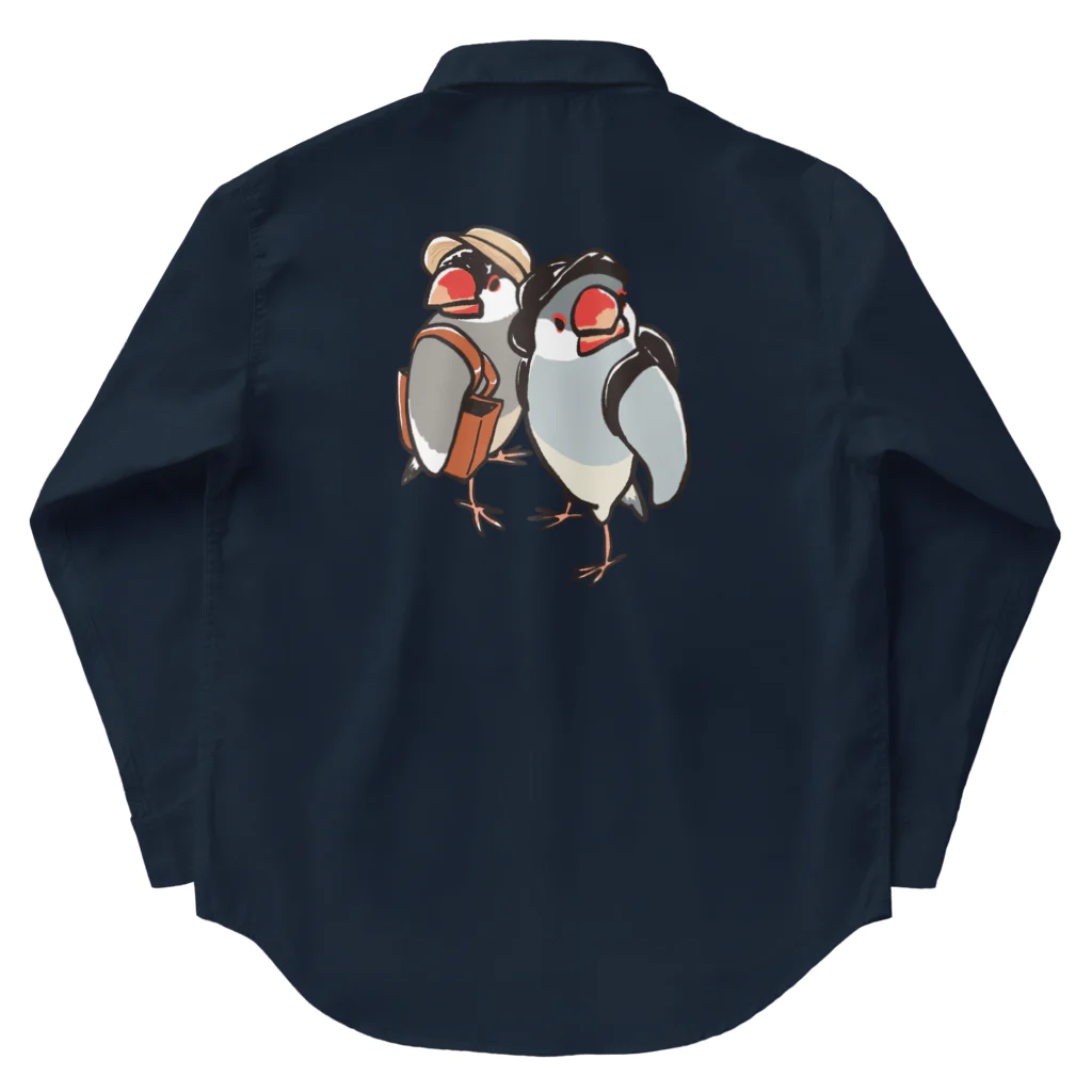 もしもしこちら文鳥の文鳥ちゃん知らない街を探検 Work Shirt