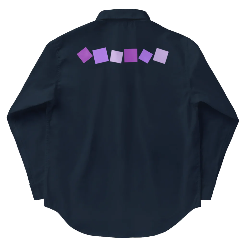 つきしょっぷの紫色の四角形 Work Shirt