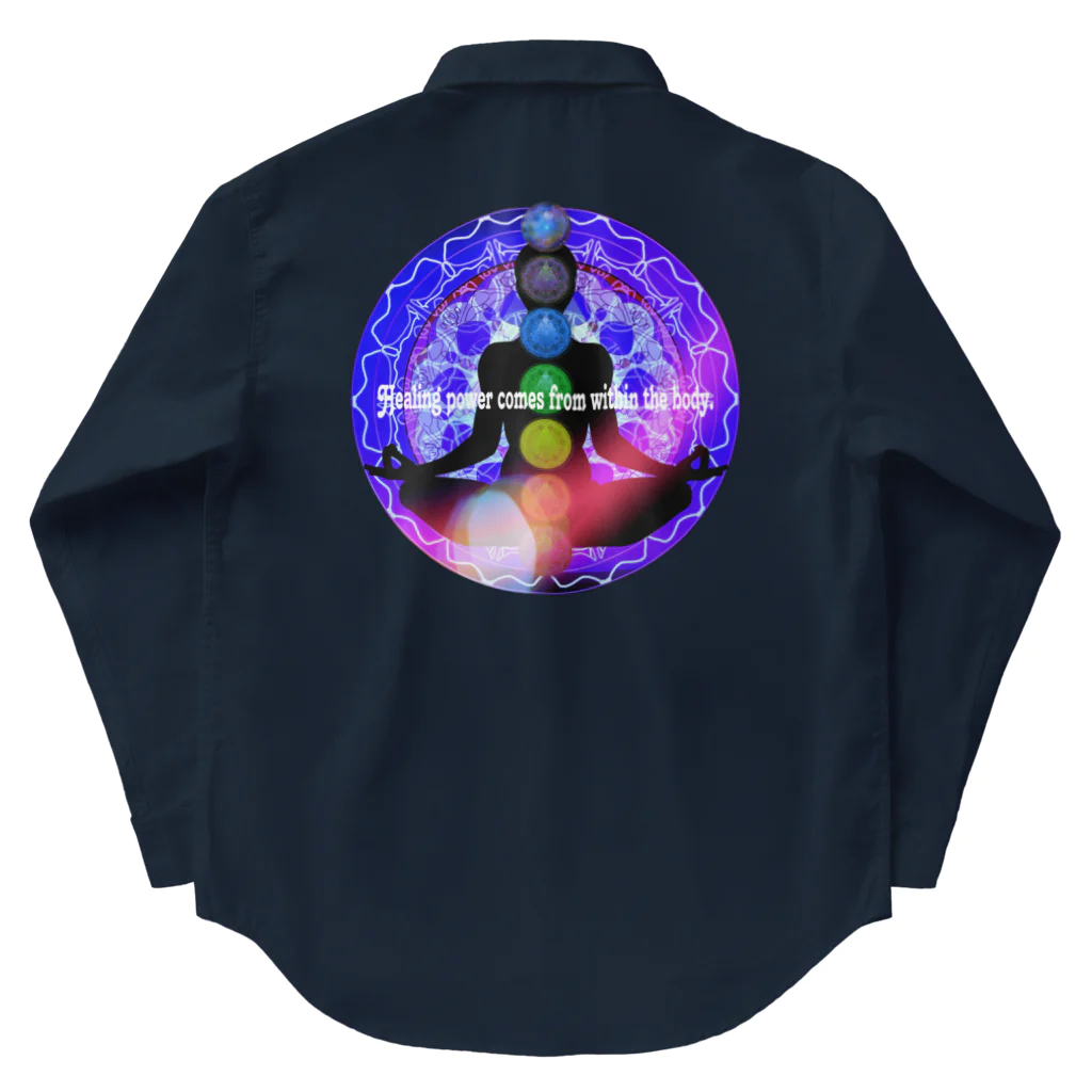 💖宇宙整体♪🌈♪こころからだチャンネル♪💖のHealing power comes from within the body. Work Shirt