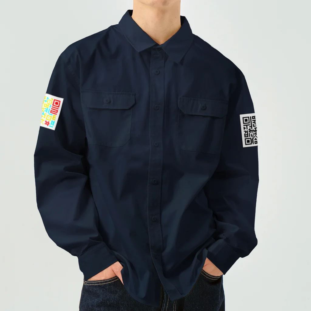 LalaHangeulの答え合わせ 付き　QRコードに空目するハングル　 Work Shirt