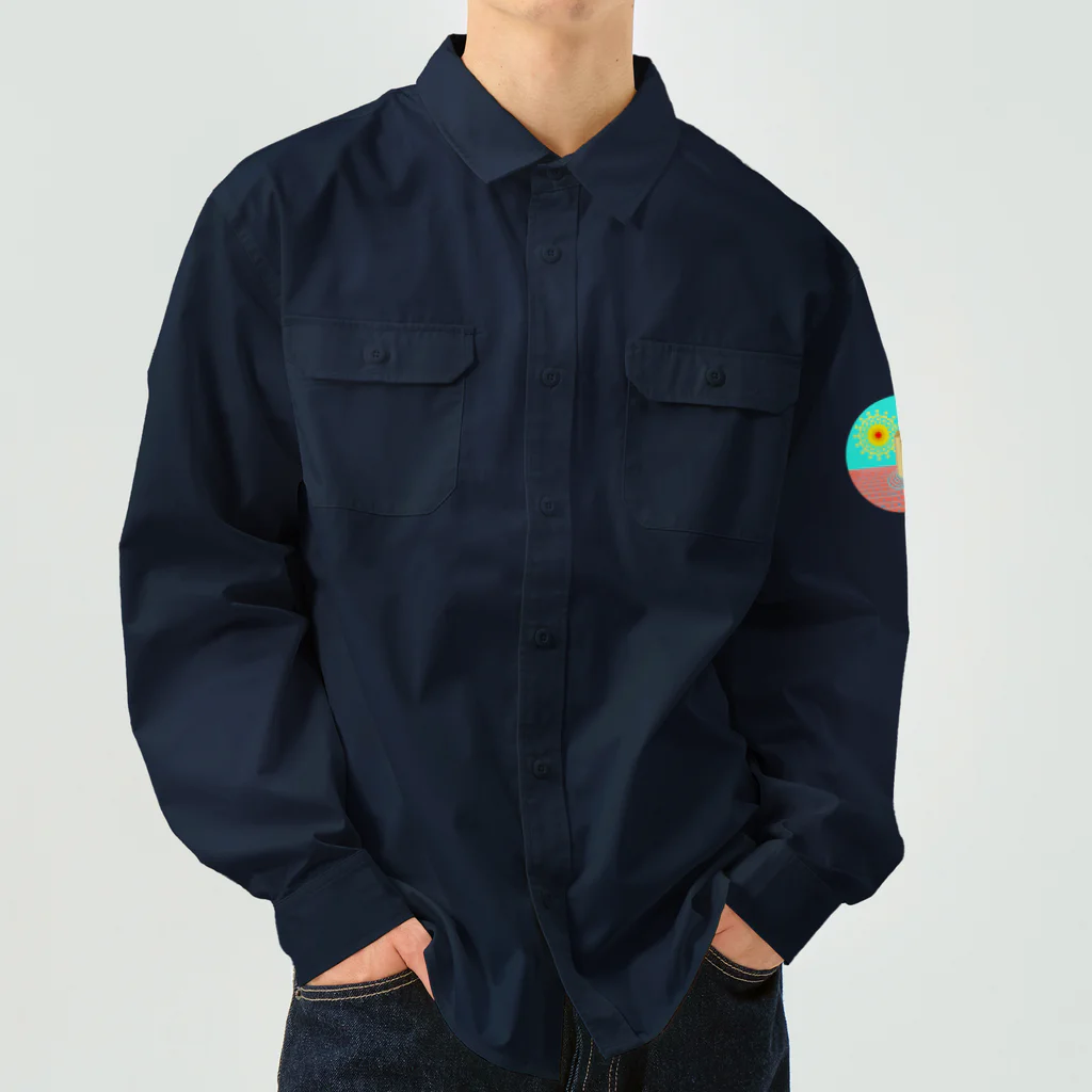 LalaHangeulの柱状節理 Work Shirt