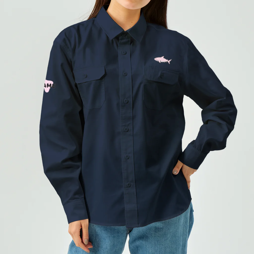 _sameeeee_o0の“さめさん” pink Work Shirt