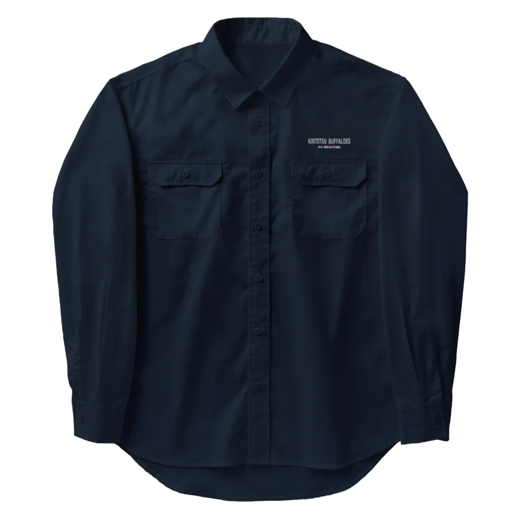 バッファ君  goods【近鉄バファローズ／1976-1996】のクラシックB＋ファンシーバッファ君（白） Work Shirt