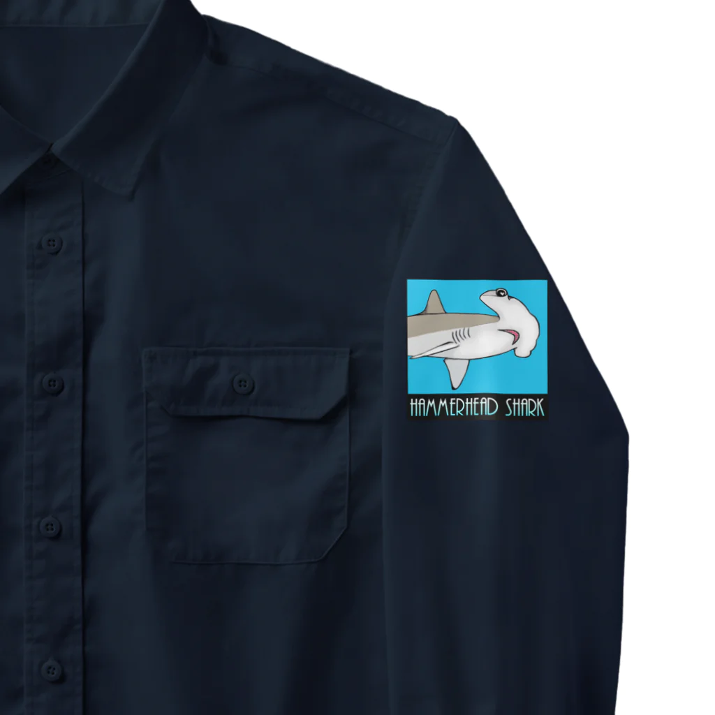 LalaHangeulのHammerhead shark(撞木鮫) Work Shirt