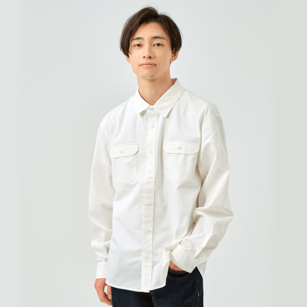 TM-3 Designの彫刻 × BEER（サモトラケのニケ）白線画 Work Shirt