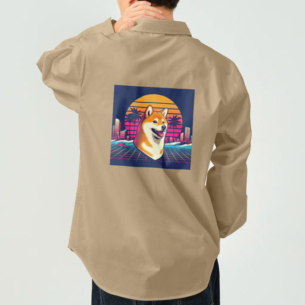 80s_popの80s_pop Dog No.1 (Shiba Inu) Work Shirt