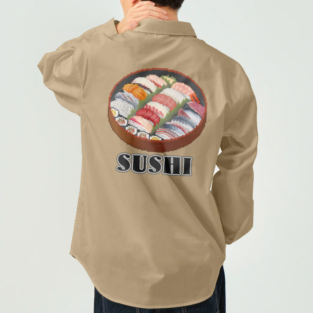 猫と釣り人のSUSHI_2R Work Shirt