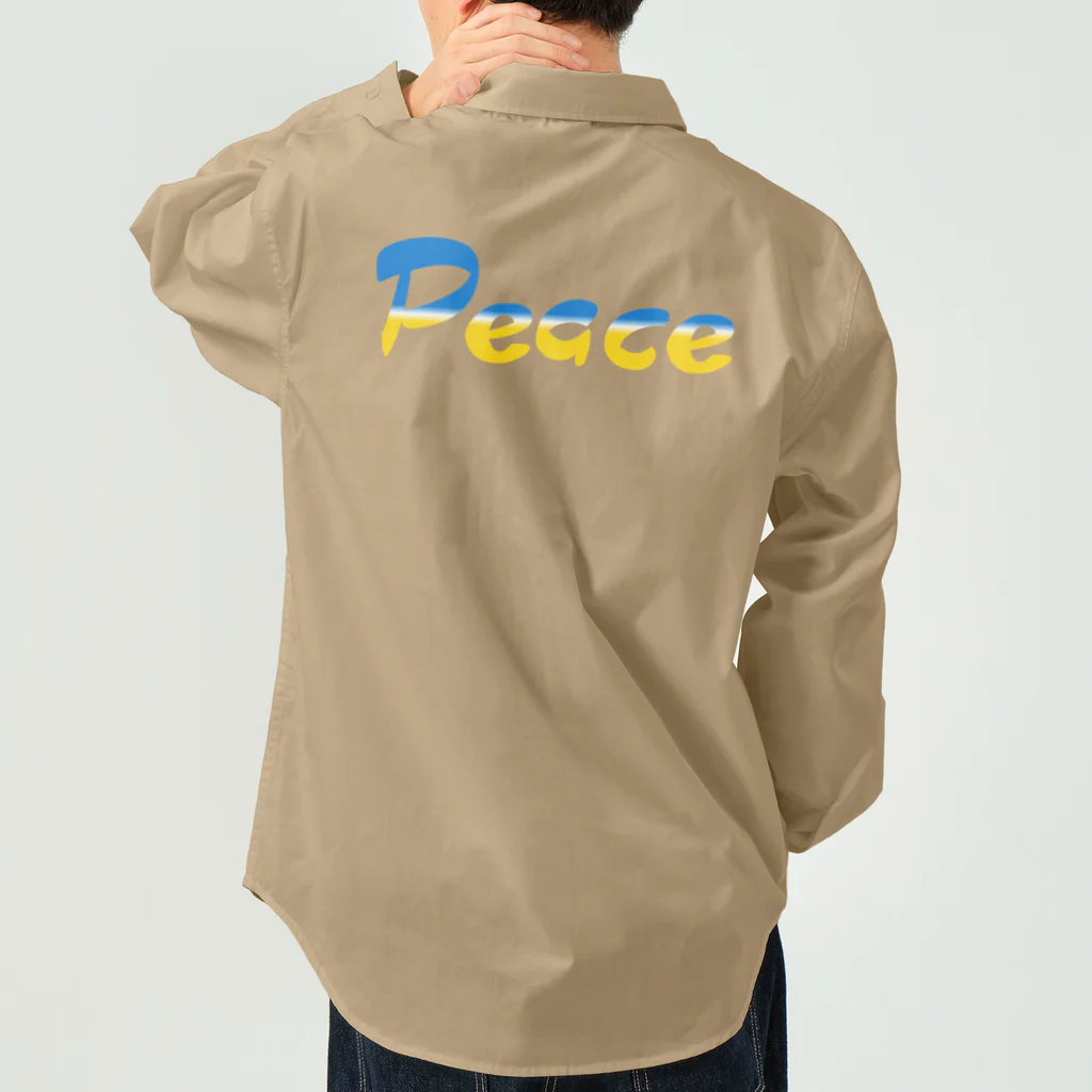 サトオのPeace ウクライナ国旗カラー Work Shirt