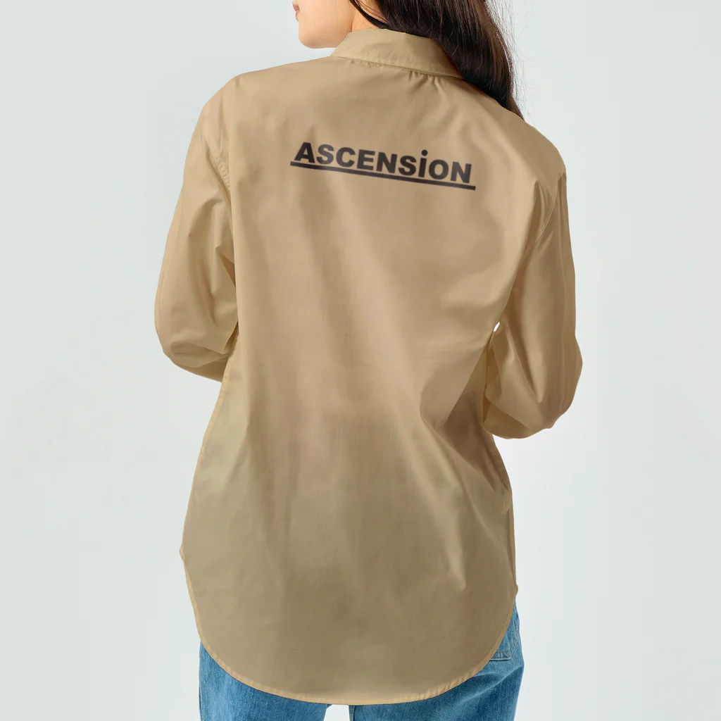 TシャツジャパンSUZURI店🇯🇵のアセンション（ASCENSION）黒文字 ワークシャツ