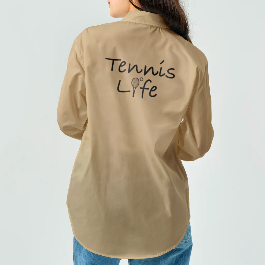 sports_tower スポーツタワーのテニス・TENNIS・ライフ・筆記文字・アイテム・デザイン・ラケット・ガット・イラスト・スポーツ・Tシャツ・サーブ・男子・女子・かっこいい・かわいい・選手・画像・ボール・王子・応援 Work Shirt