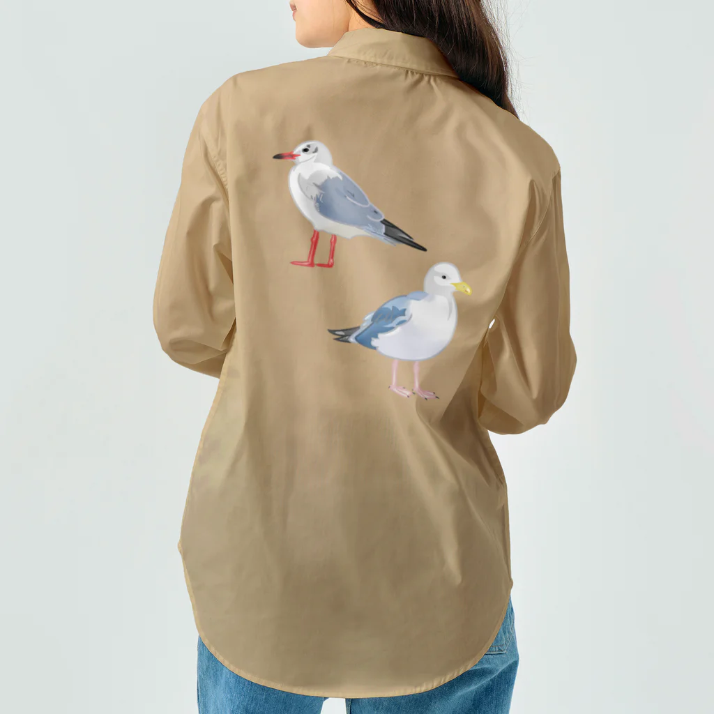 やちよ｜リアル鳥イラストのカモメじゃないよ ワークシャツ