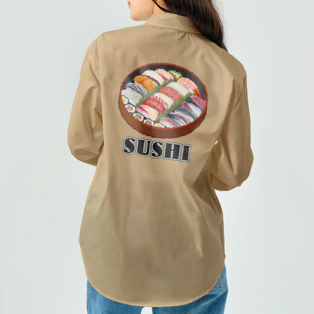 猫と釣り人のSUSHI_2R ワークシャツ