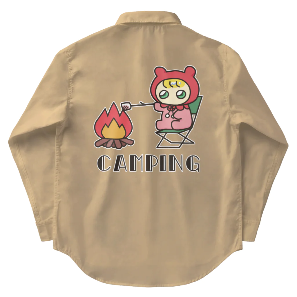 ユタカのてでべびちゃんショップのキャンプのてでべびちゃん Work Shirt