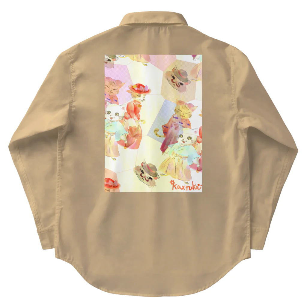 kaxtukaの猫ロマ Work Shirt