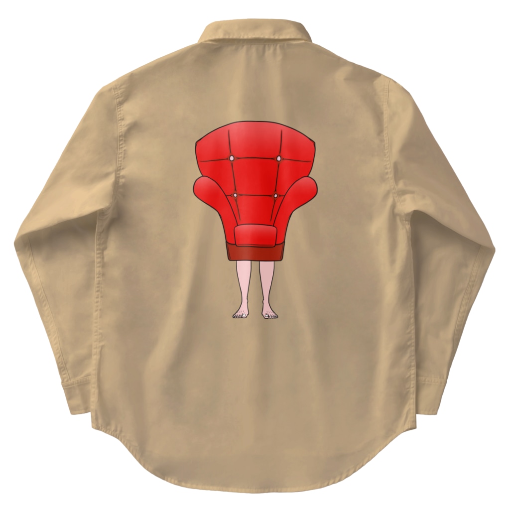 dougaseiseitokoroの足の生えた椅子 Work Shirt