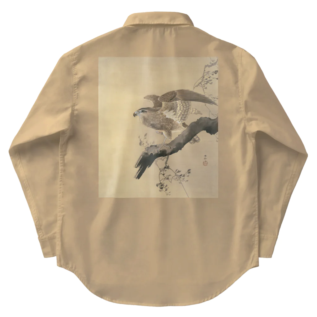 MUGEN ARTの小原古邨　鷹　Ohara Koson / Falcon Work Shirt