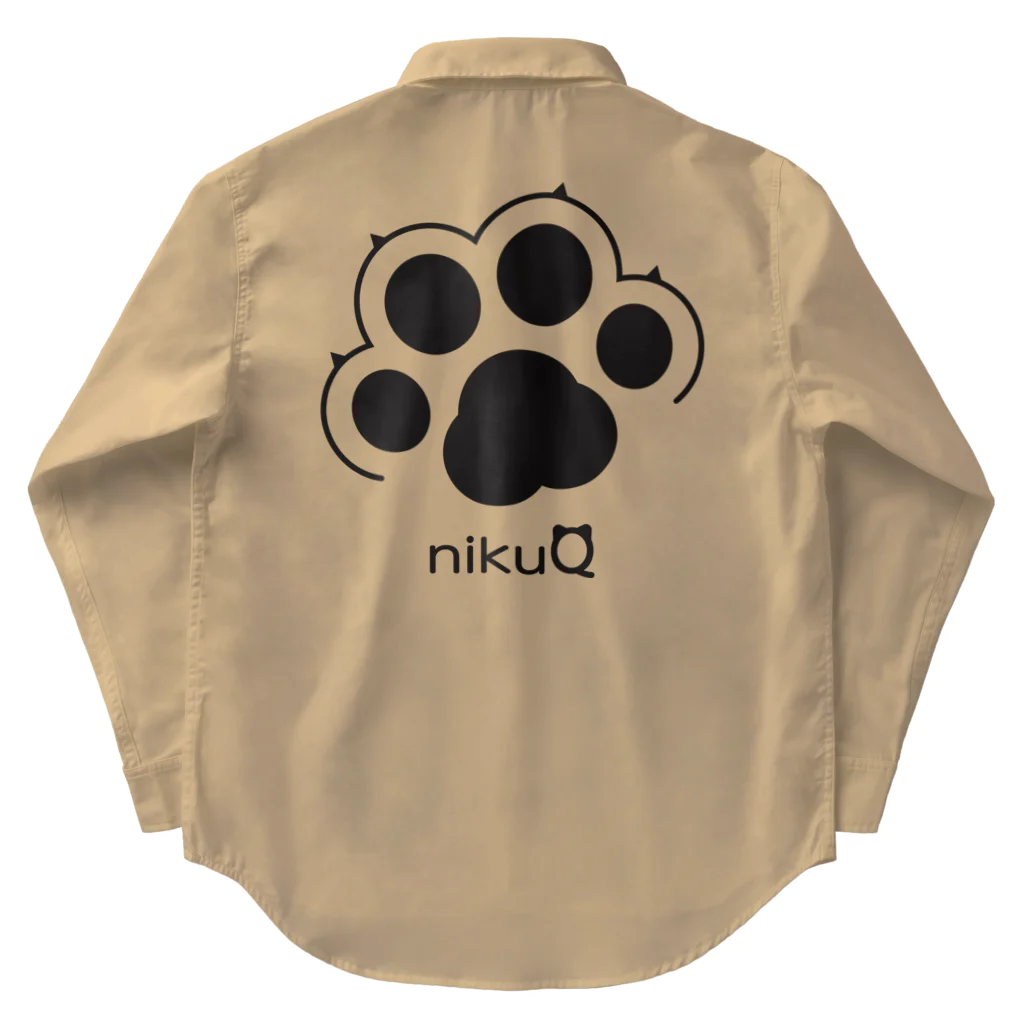 WebArtsのオリジナルブランド「nikuQ」の猫タイプです ワークシャツ