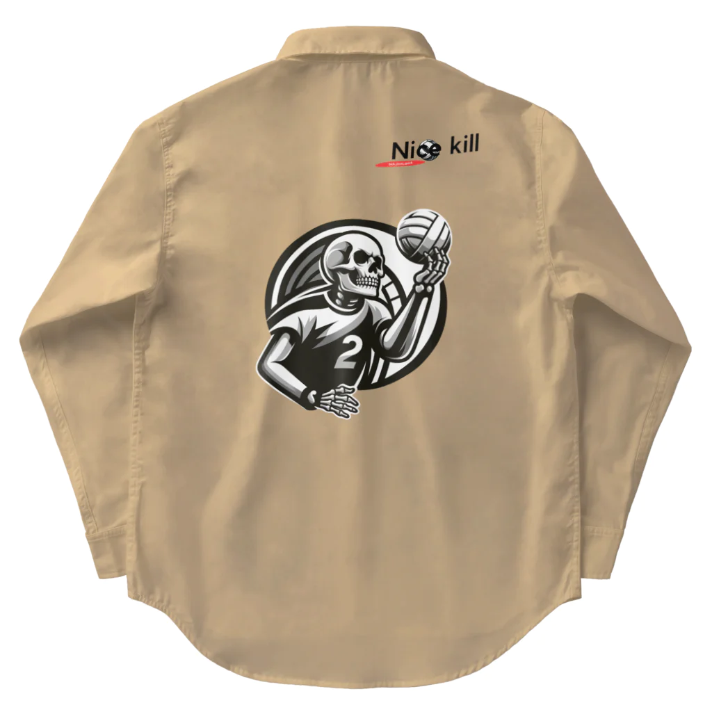 sa_ki_naのNiceBackスカル Work Shirt