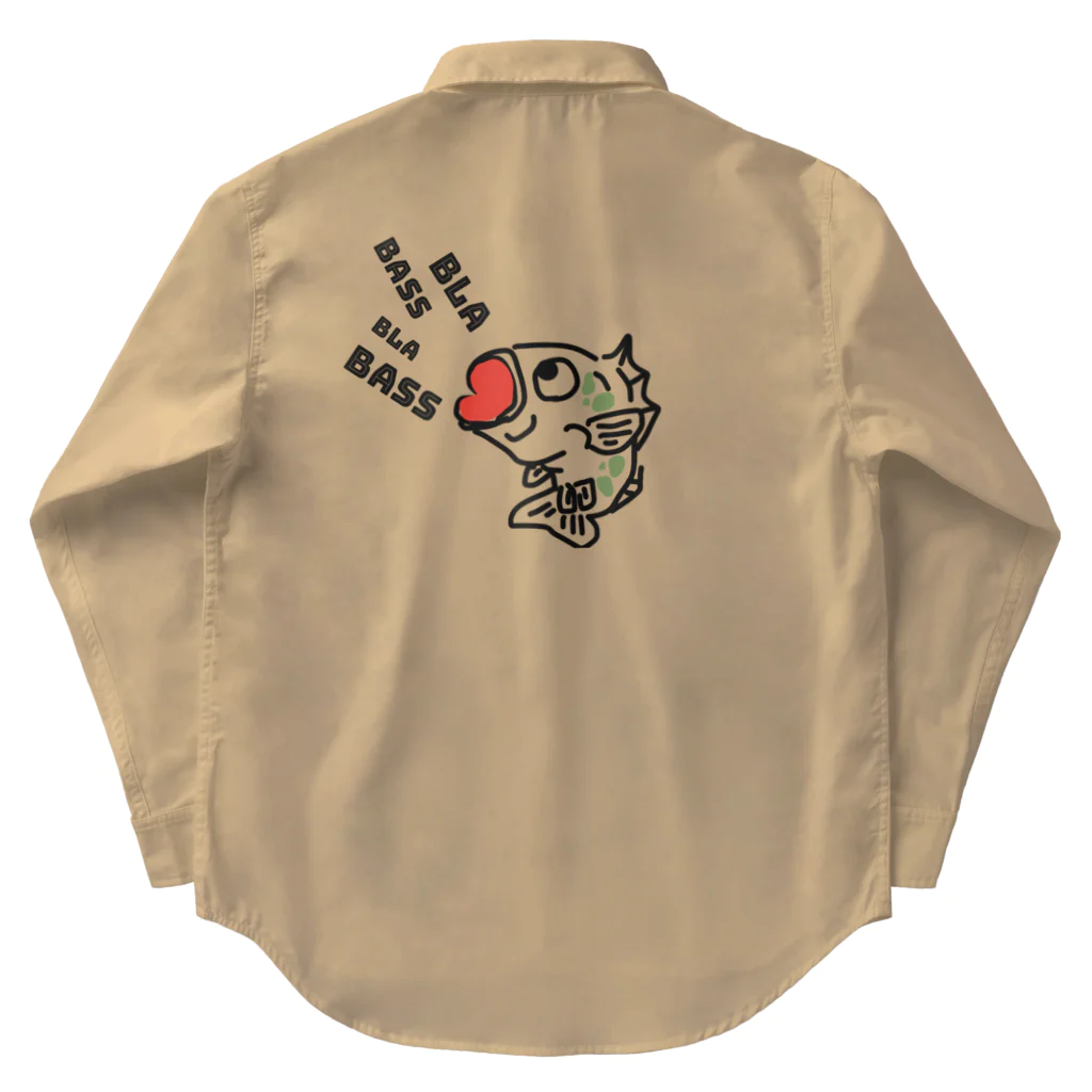 comaoのブラックバス　ブラックバッすん Work Shirt