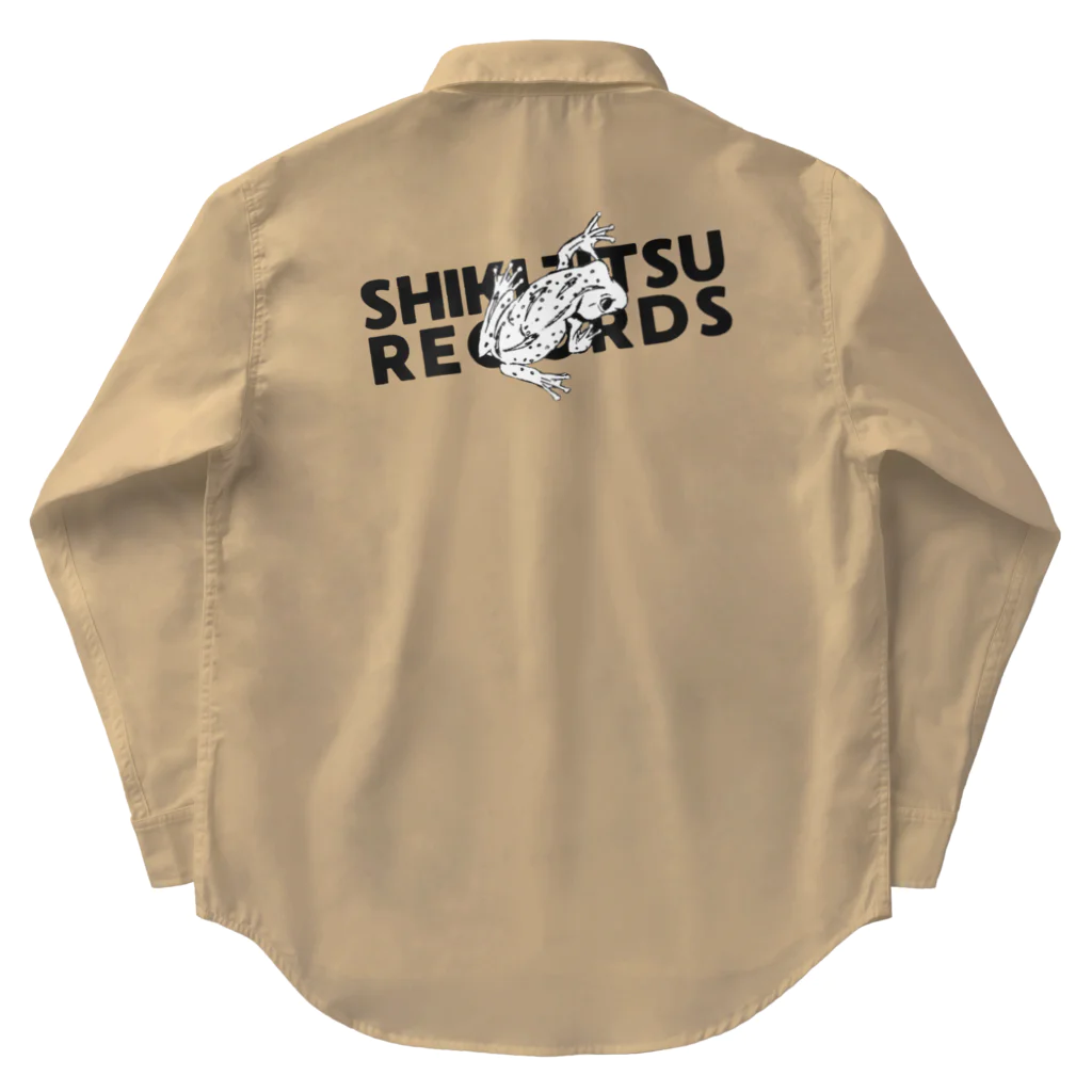 式日レコード - Shukijitsu Recordsの式日レコード／モノクロフロッグ ワークシャツ