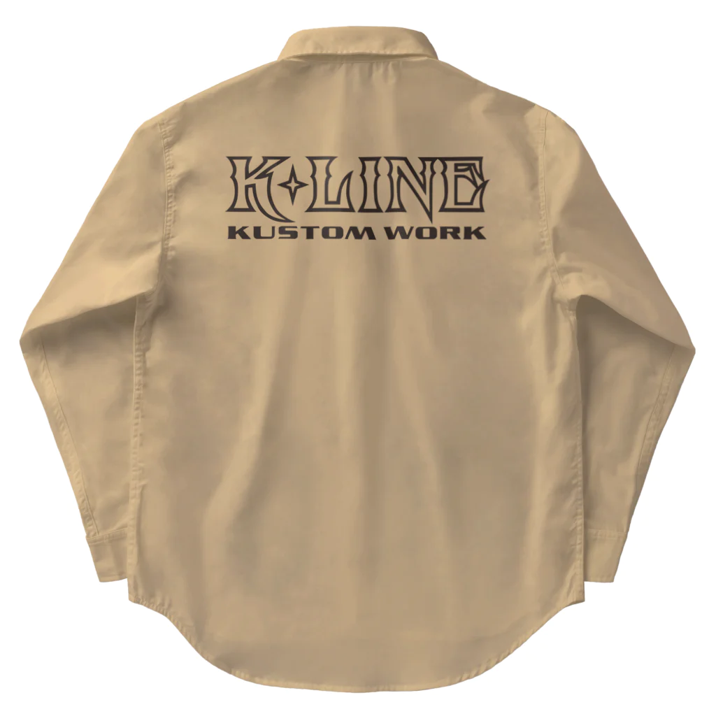 K-LINE_KUSTOMWORKのK-LINE Logo design by Wildman Ishii (BK) ワークシャツ